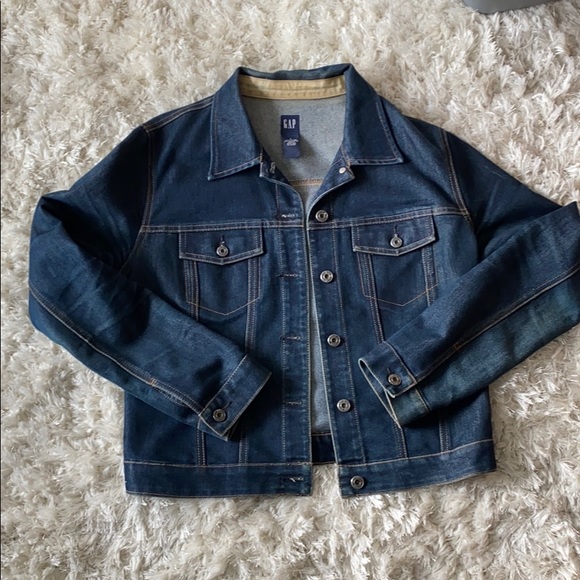 gap dark denim jacket